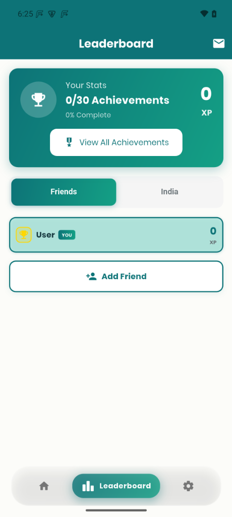 Compete with Friends Leaderboard